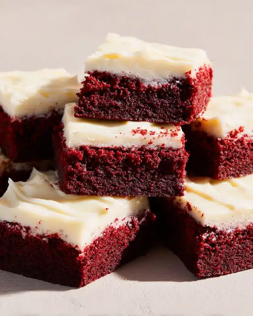 Red Velvet Cookie Bars 2 Red velvet cookie bar batter being prepared in a mixing bowl