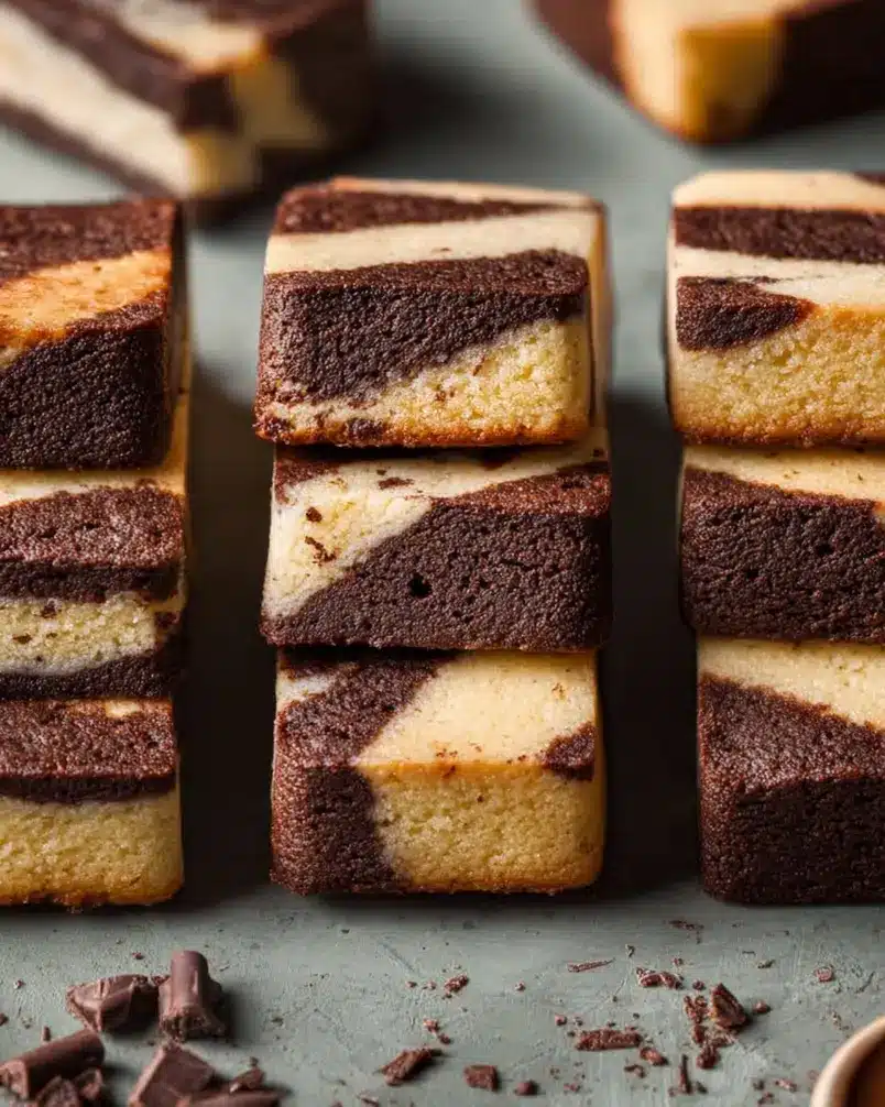 Spiced Chocolate Marble Shortbread 3 Shortbread dough chilling in the refrigerator