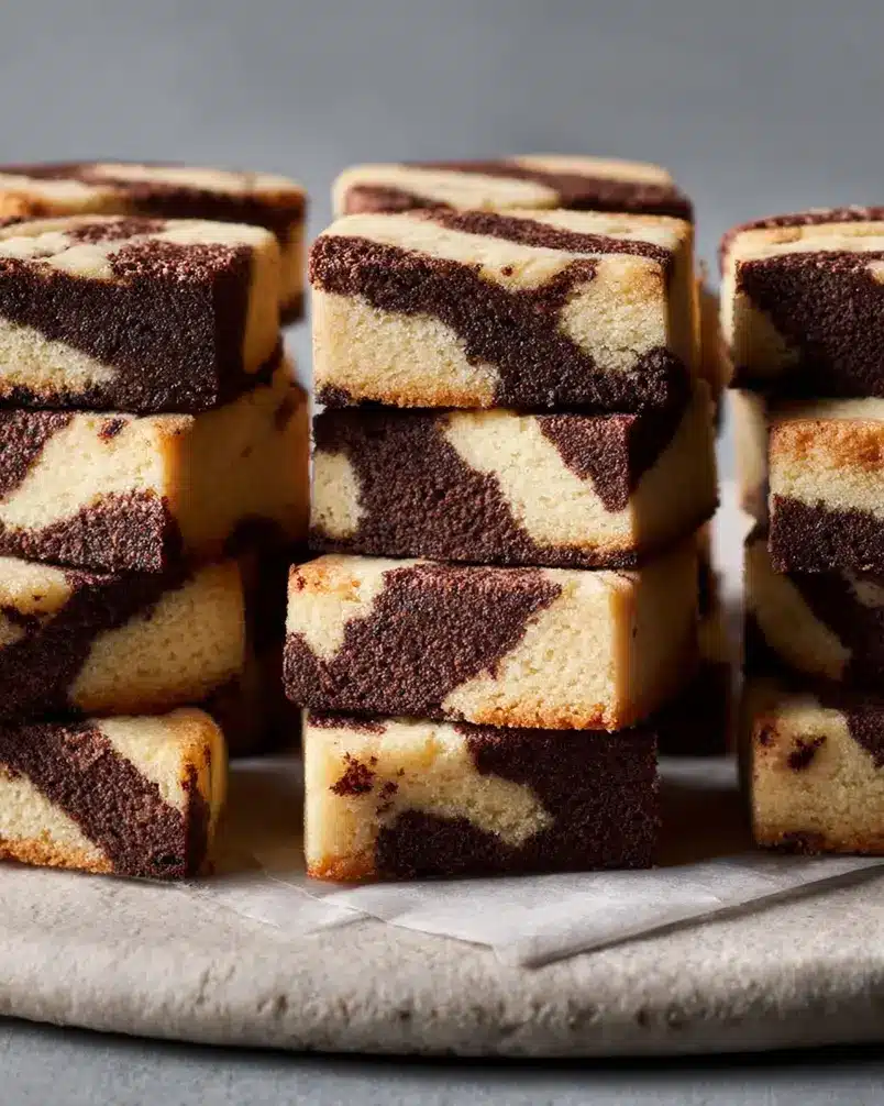 Spiced Chocolate Marble Shortbread 2 Close-up of spiced chocolate marble shortbread dough being swirled
