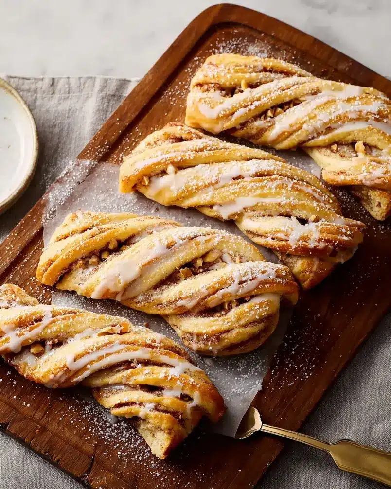 Danish Kringle 2 Danish Kringle dough being rolled and layered for baking