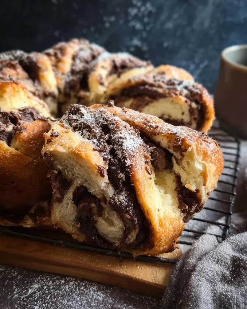 Chocolate Babka 2 Hands kneading dough for chocolate babka