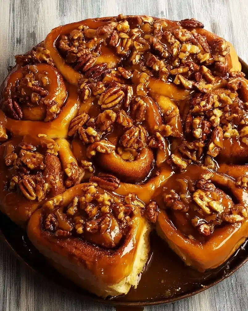 Sticky Buns 2 Sticky bun dough being prepared with flour and butter
