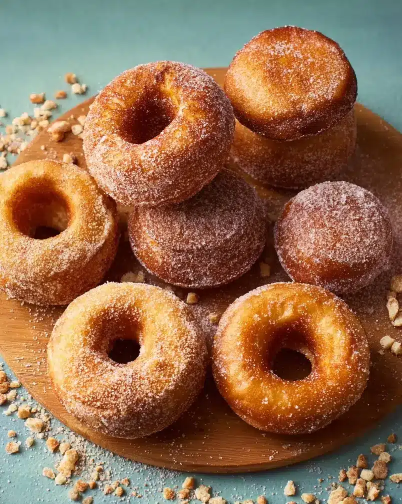 Biscuit Donuts 2 Biscuit donut batter being prepared with flour, butter, and other ingredients.