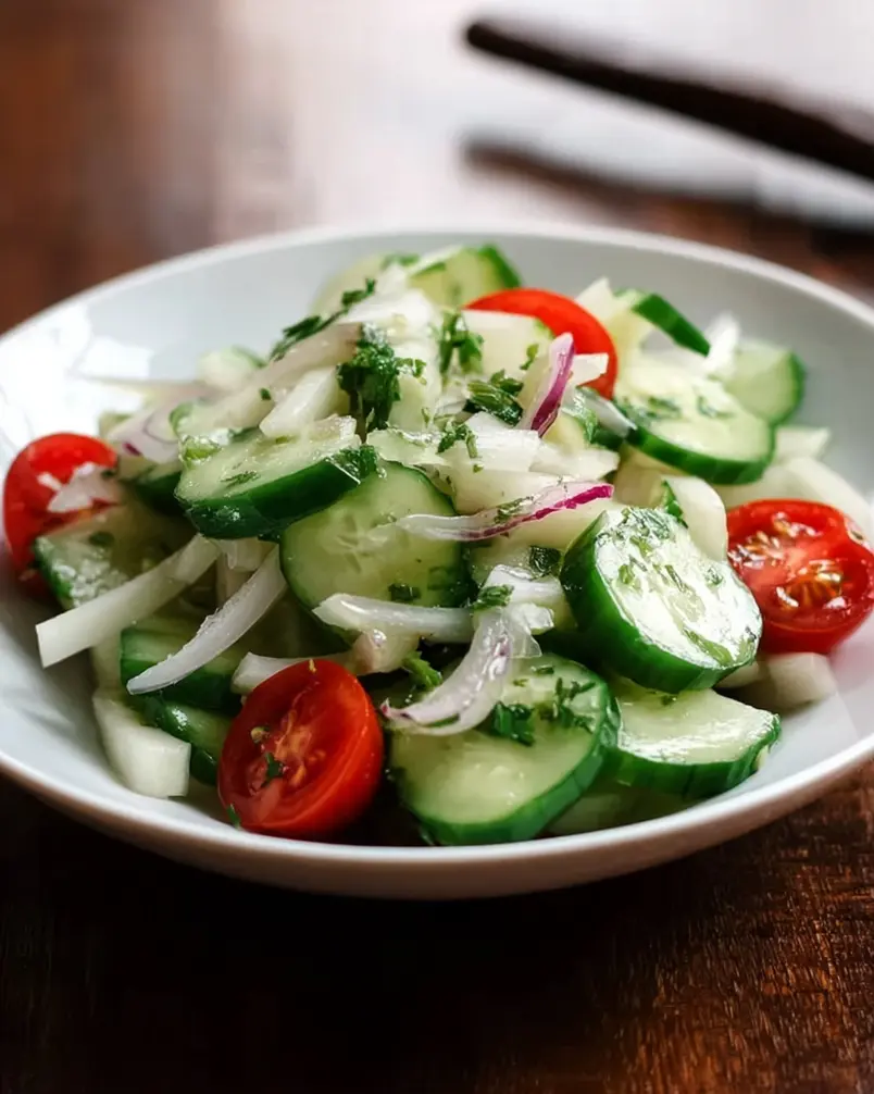 Summer Cucumber Jicama Salad 3 Chopping fresh vegetables for Summer Cucumber Jicama Salad