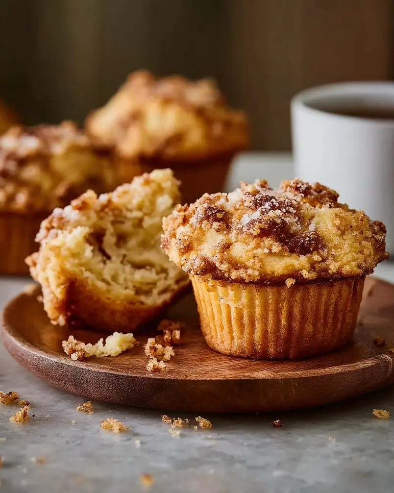 Apple Strudel Muffins 3 Muffins baking in a baking pan