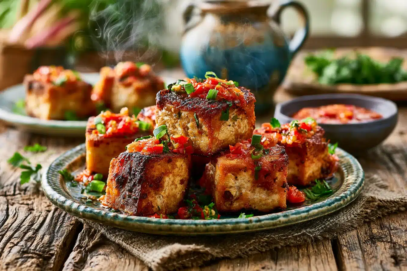 Crispy Baked Tofu with Sweet Chili Sauce 3 Crispy Baked Tofu with Sweet Chili Sauce