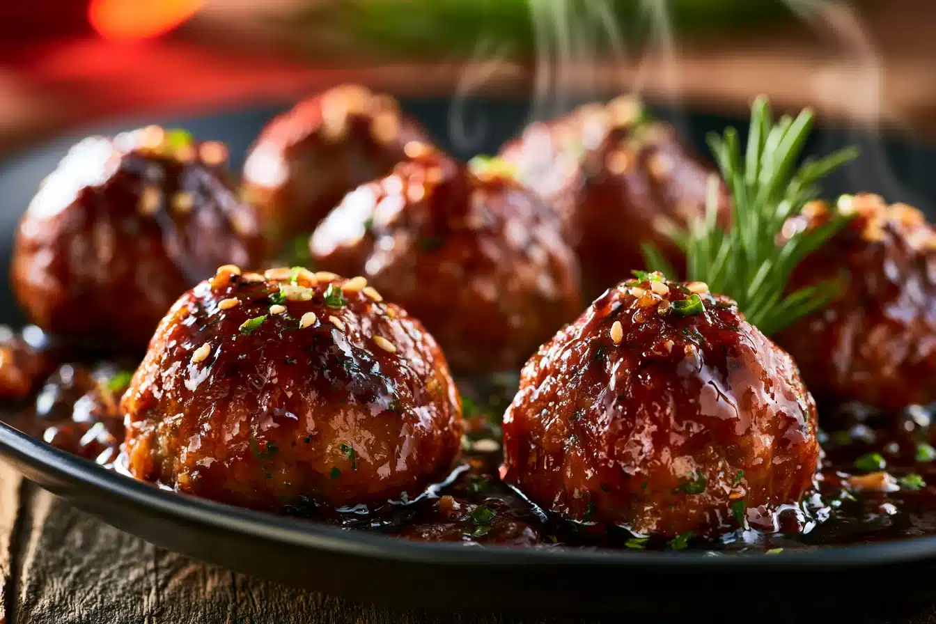 Crispy Honey Garlic Meatballs 2 Crispy Honey Garlic Meatballs
