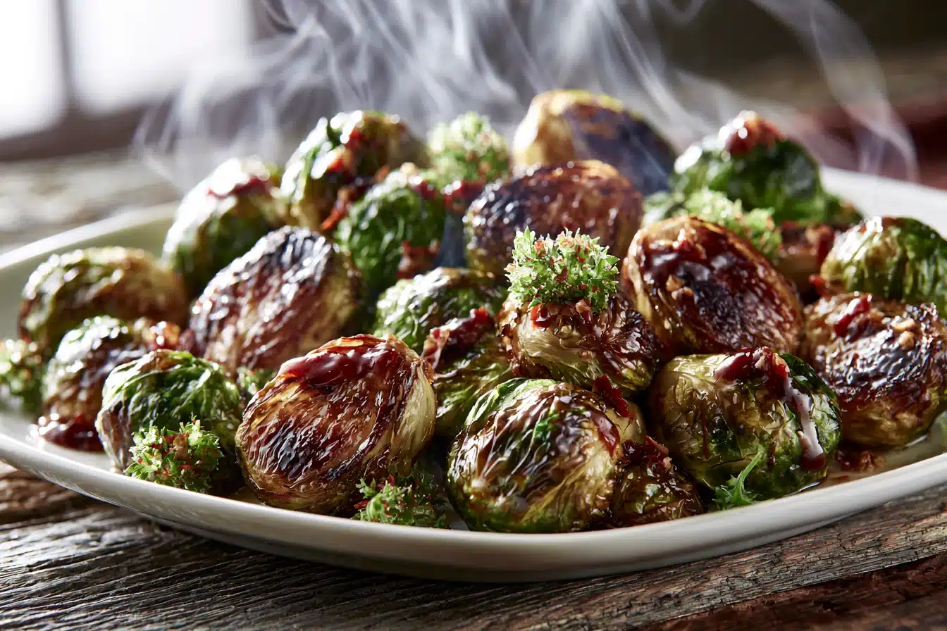 Honey Sriracha Roasted Brussels Sprouts 3 Honey Sriracha Roasted Brussels Sprouts
