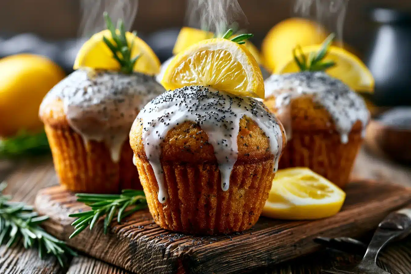 Lemon Poppy Seed Muffins with Glaze 3 Lemon Poppy Seed Muffins with Glaze