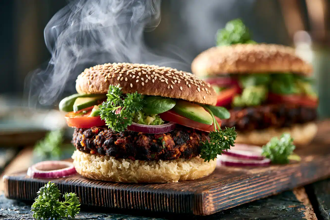 Spicy Chipotle Black Bean Burgers 3 Spicy Chipotle Black Bean Burgers